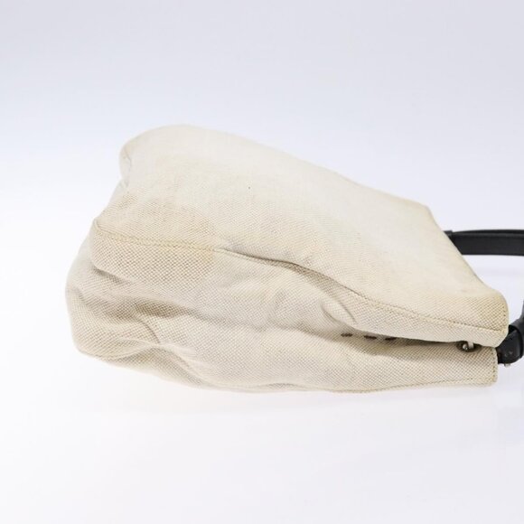 PRADA Shoulder Bag Canvas Leather Silver White Auth bs28706 - Picture 5 of 16